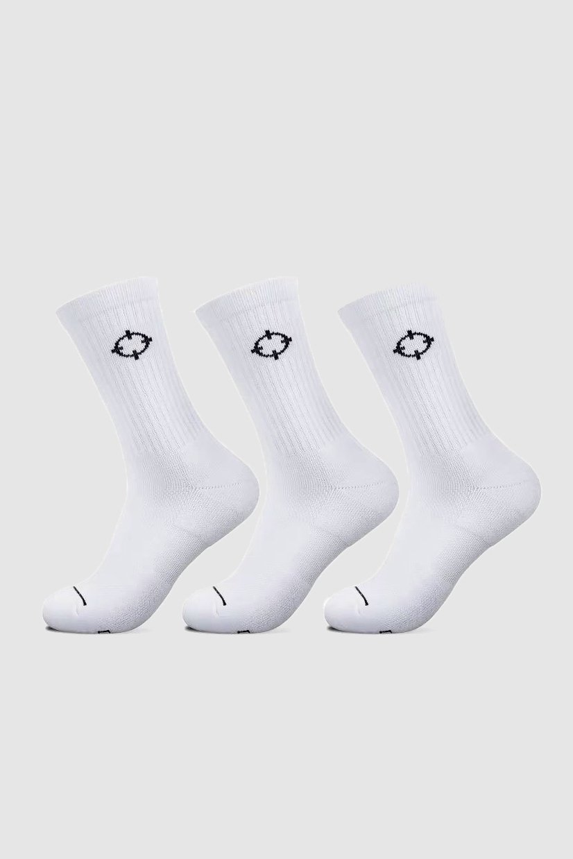 White|Rigorer Crew Socks - Bundles of 2/3 [S322]