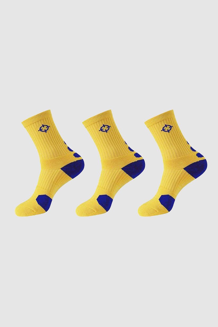 Yellow/Blue|Rigorer Crew Socks [S04]