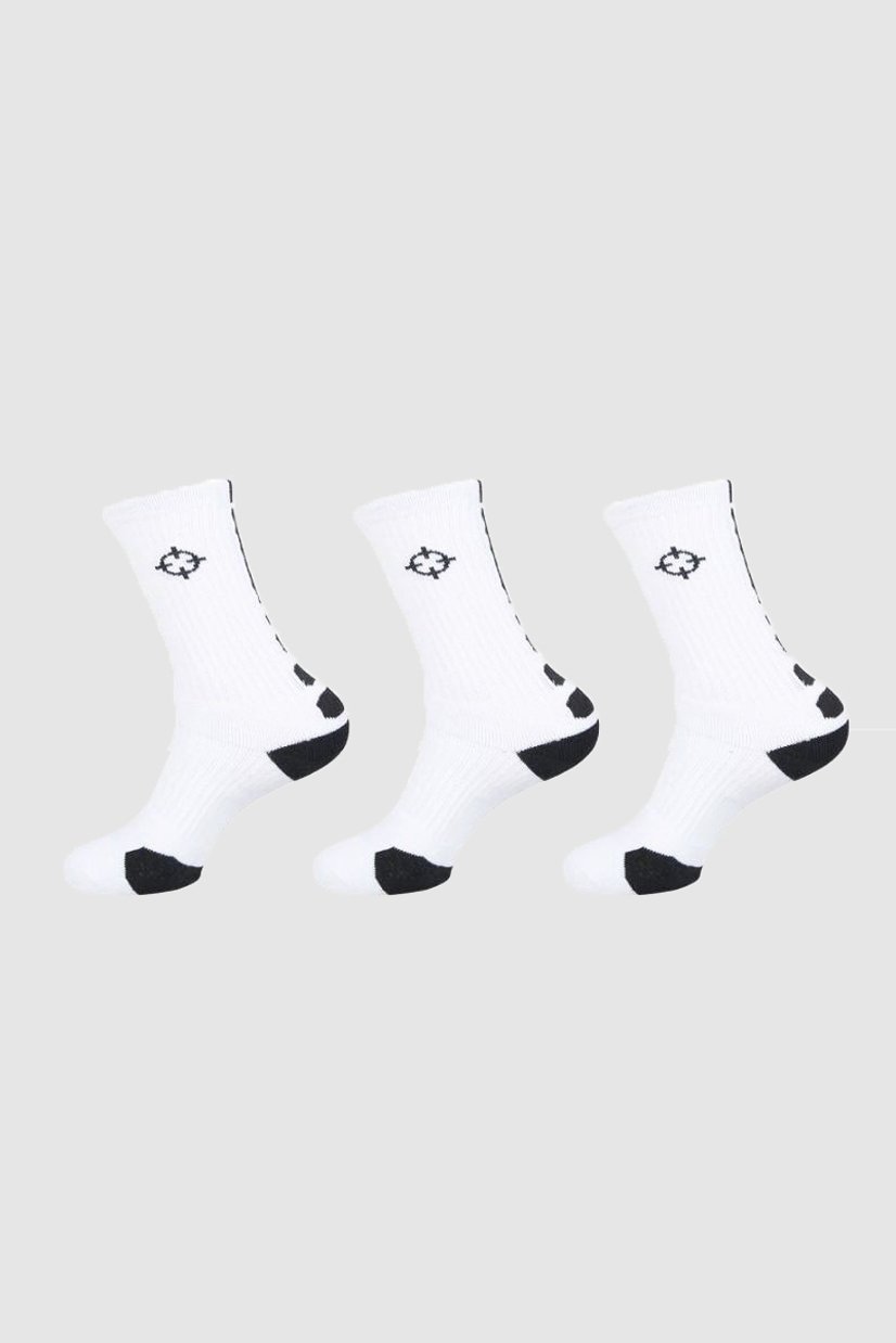 White/Black|Rigorer Crew Socks [S04]
