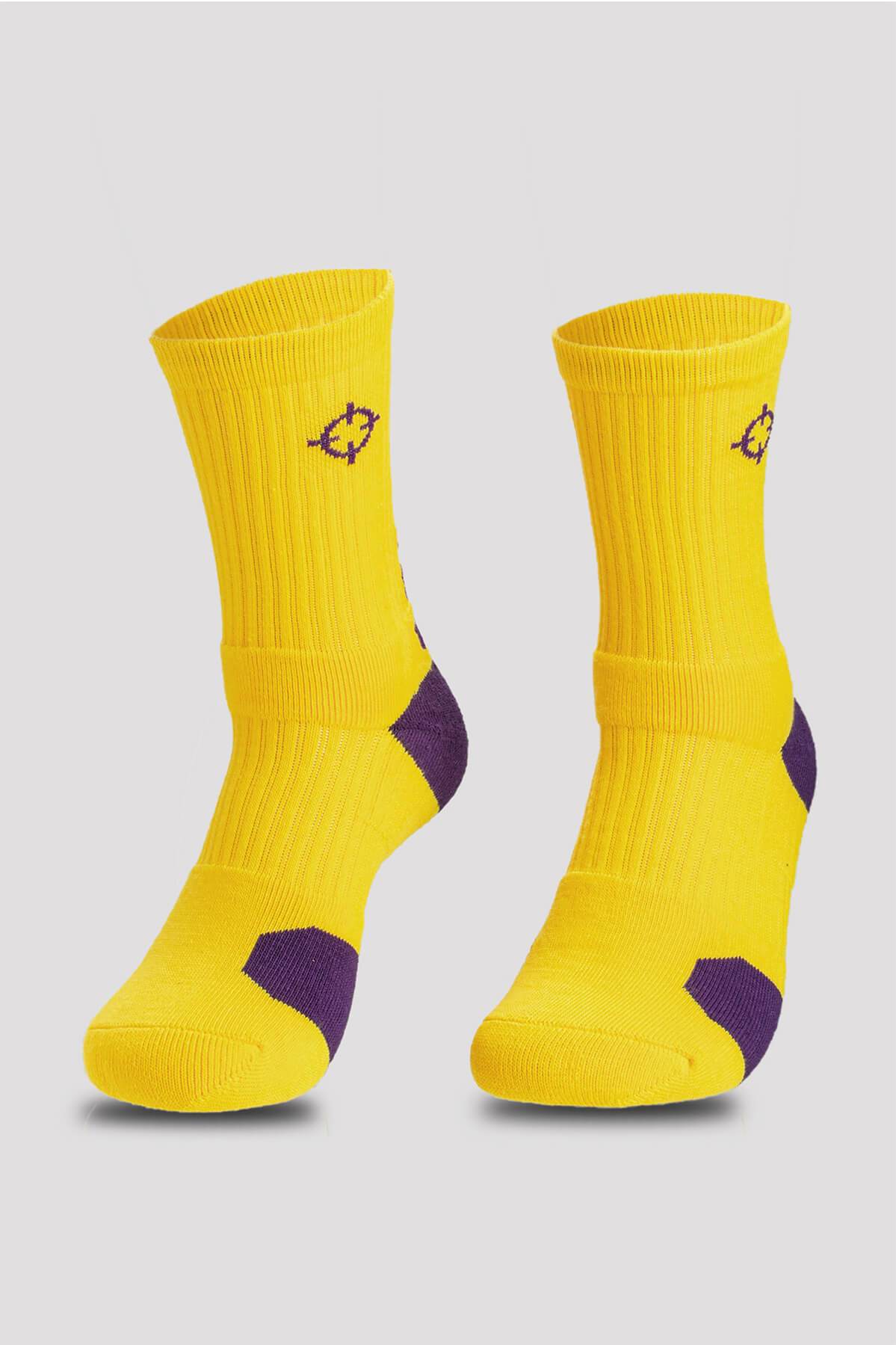 Yellow/Purple|Rigorer Crew Socks [S04]
