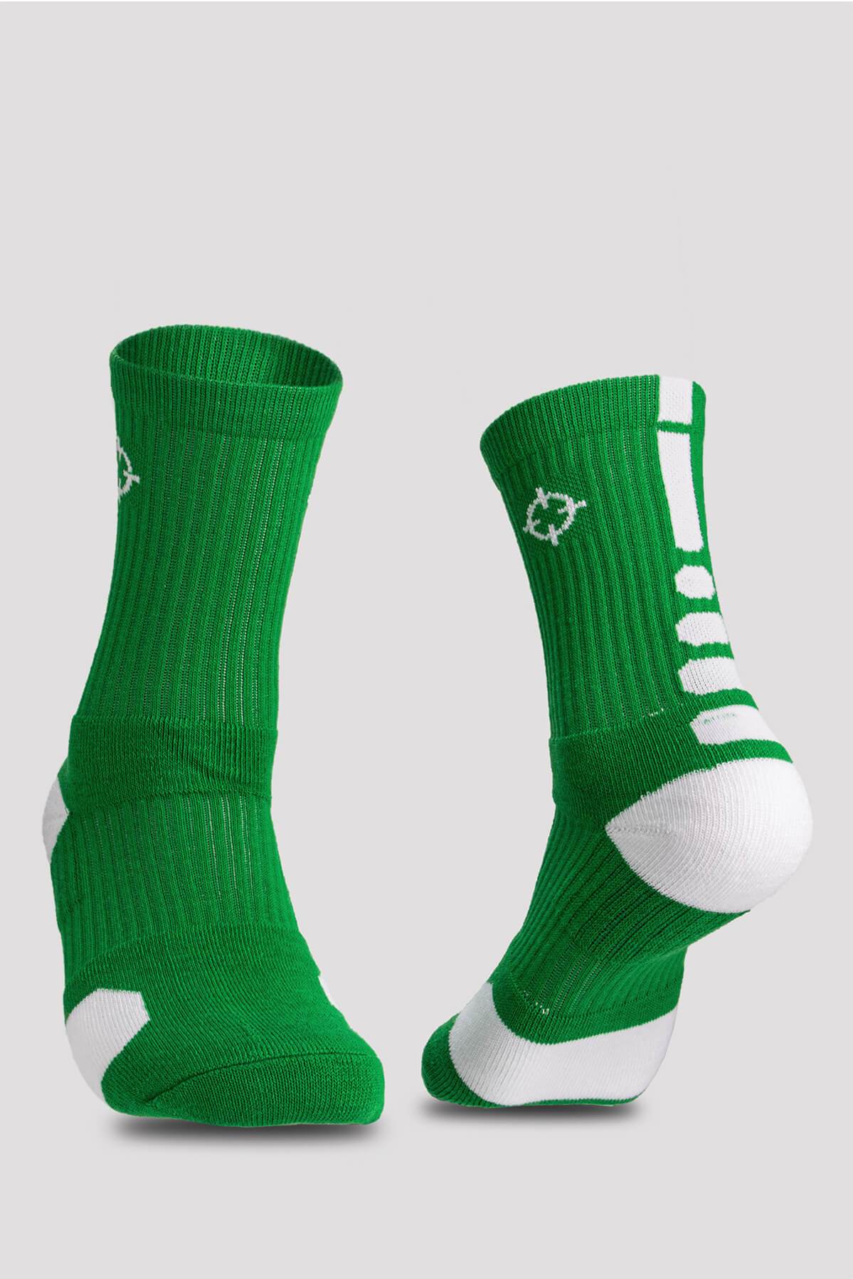 Green/White|Rigorer Crew Socks [S04]