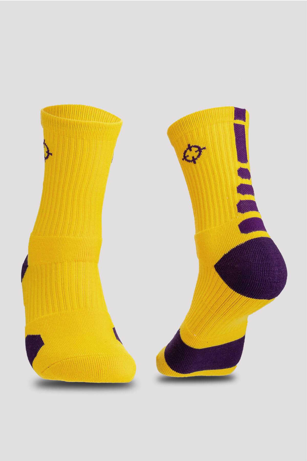Yellow/Purple|Rigorer Crew Socks [S04]