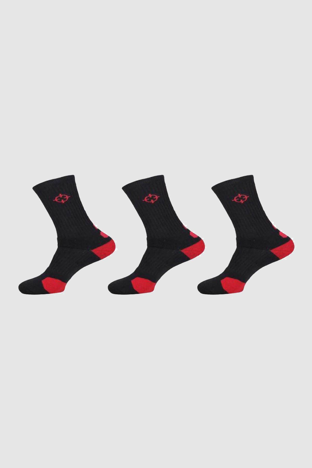 Black/Dark Red|Rigorer Kids Crew Socks