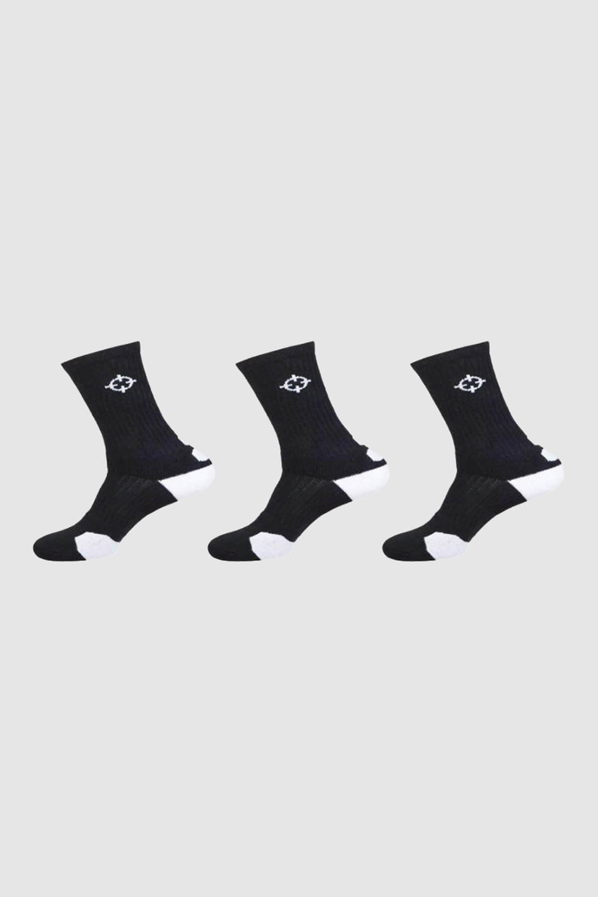 Black/White|Rigorer Kids Crew Socks