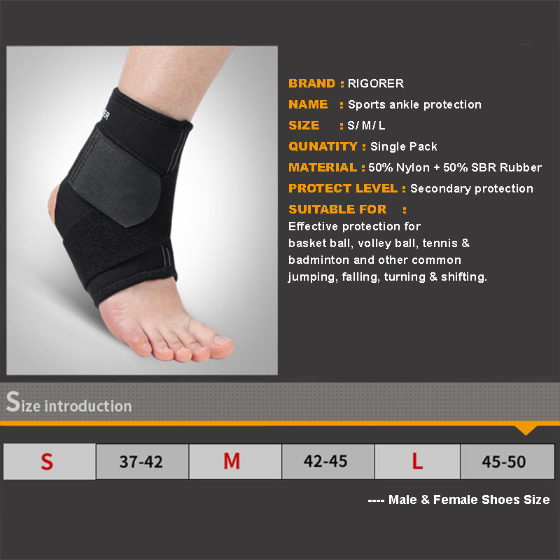 RIGORER ANKLE GUARD WITH STRAP [DH-6009]