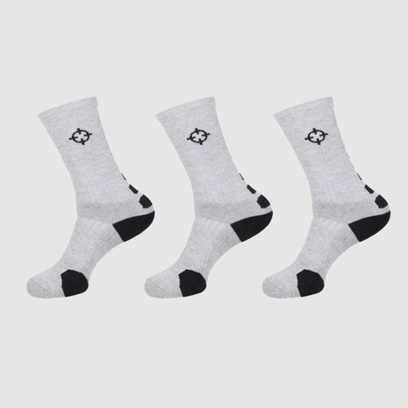 Grey/Black|Rigorer Crew Socks [S04]