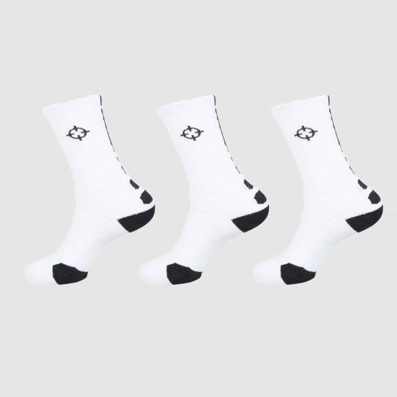 White/Black|Rigorer Crew Socks [S04]