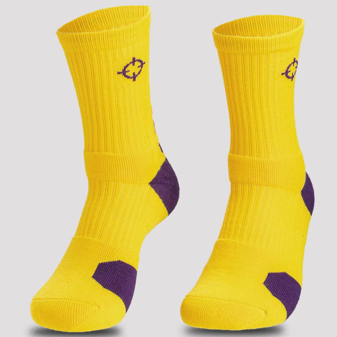 Yellow/Purple|Rigorer Crew Socks [S04]