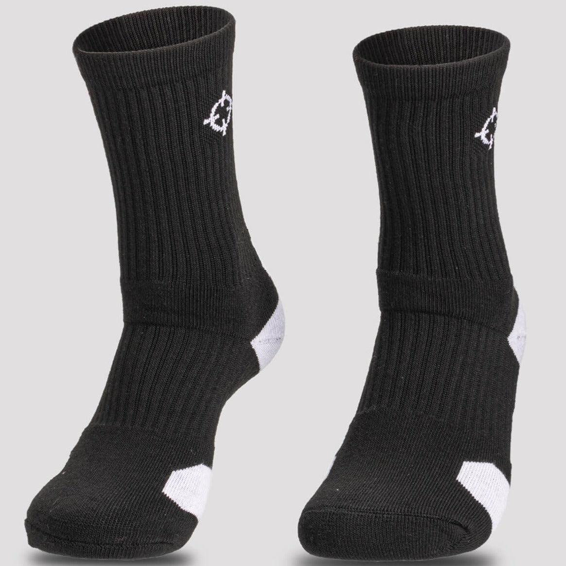 Black/White|Rigorer Crew Socks [S04]