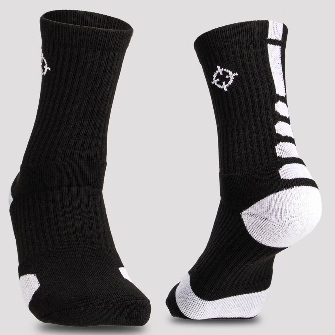 Black/White|Rigorer Crew Socks [S04]