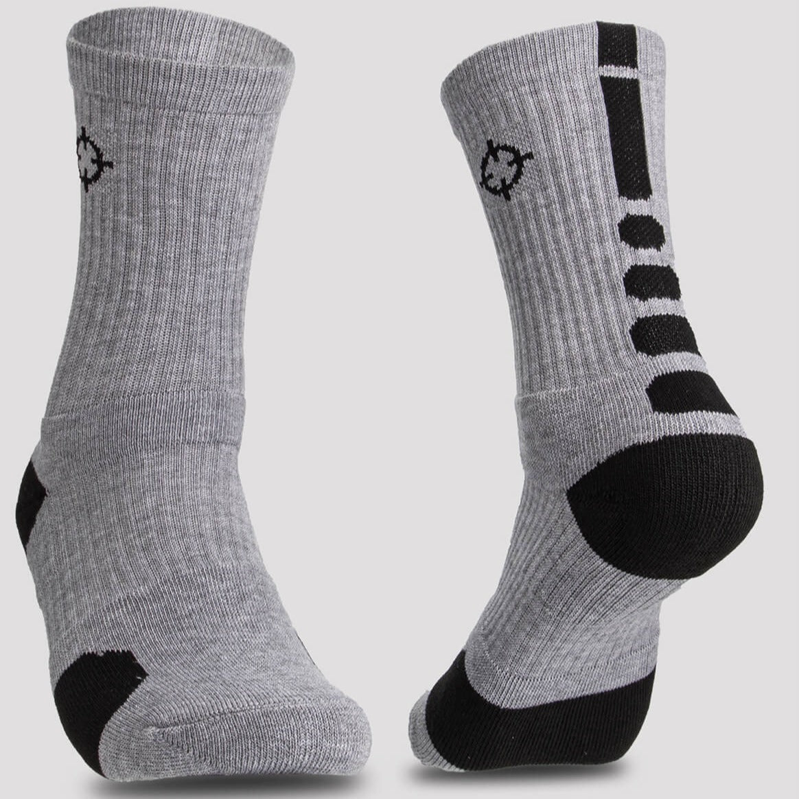 Grey/Black|Rigorer Crew Socks [S04]