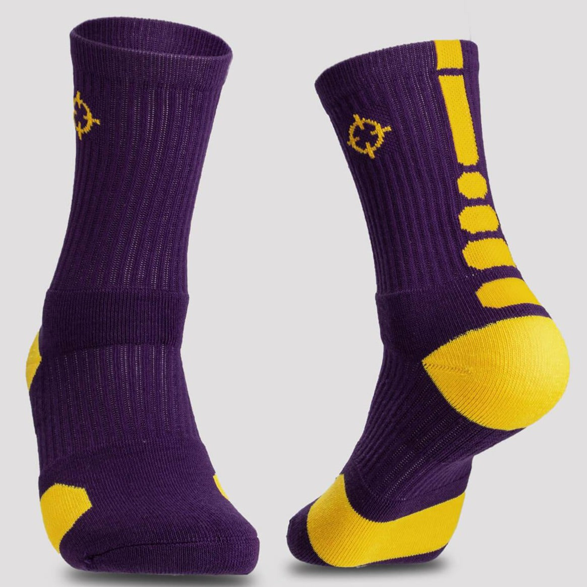 Purple/Yellow|Rigorer Crew Socks [S04]